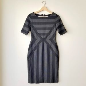 Anthropologie Maeve Geoplane Chevron Striped Dress
